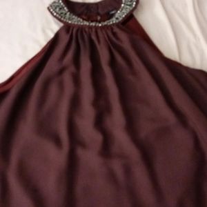 Maroon halter top
